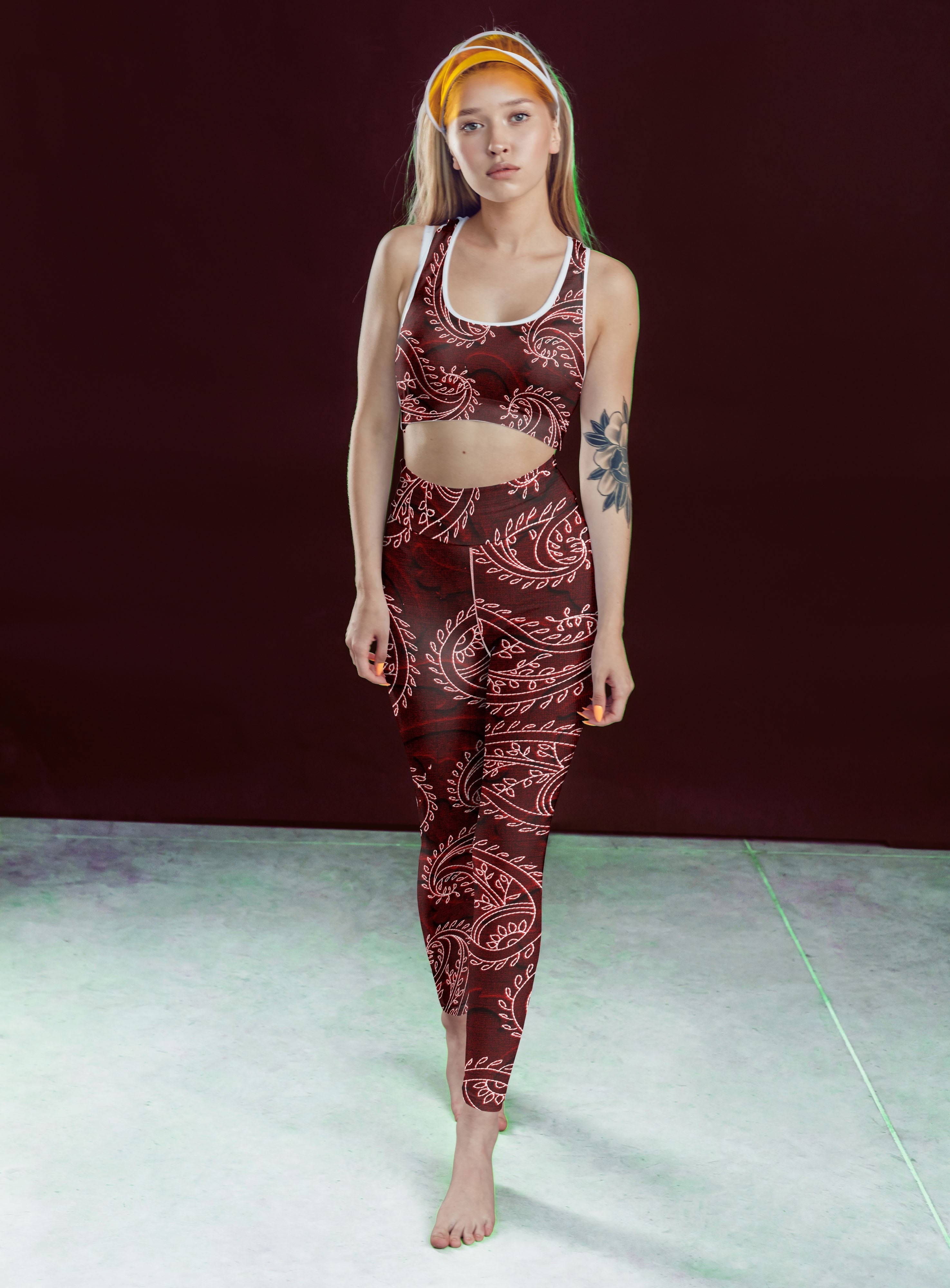 Matching body suits and leotards for active and athletic women.