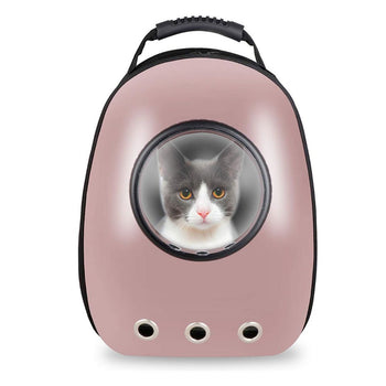 Pet Hardshell Traveling Backpack (pink)