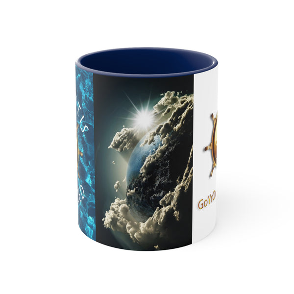 Accent Coffee Mug 11oz with Sublimation Print (Navy)