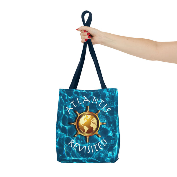 Colorful Polyester Beach and Travel Tote Bag (navy handle)