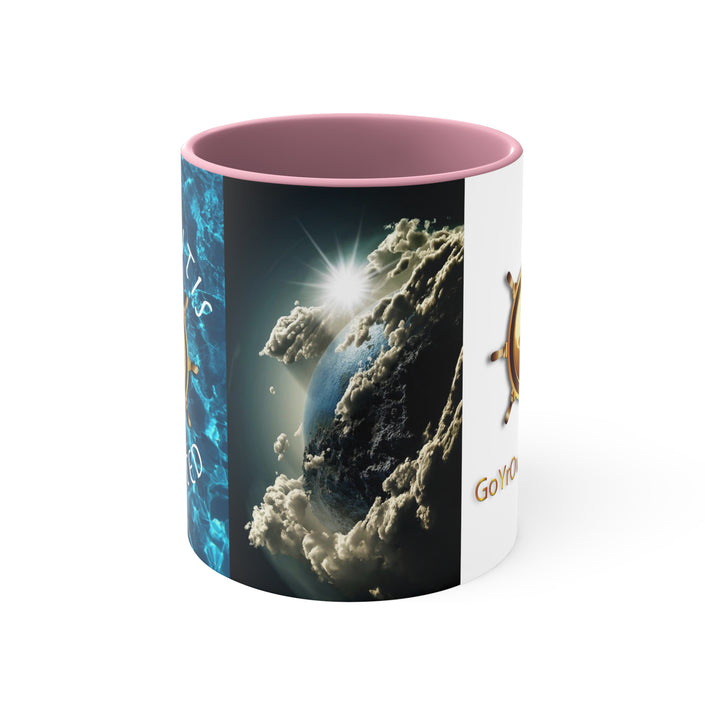 Accent Coffee Mug 11oz with Sublimation Print (Pink)