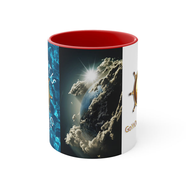 Accent Coffee Mug 11oz with Sublimation Print (Red)