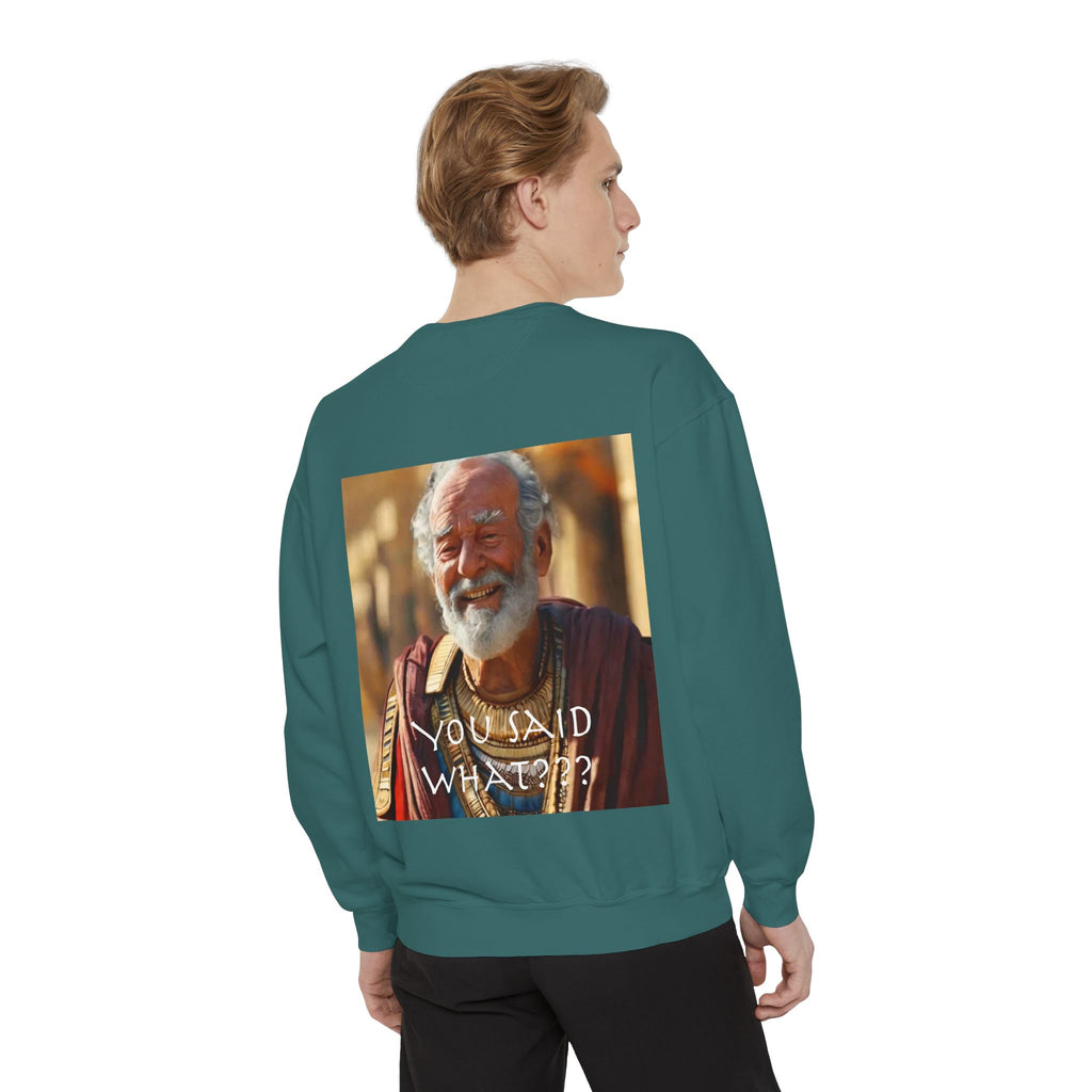 Unisex Garment-Dyed Sweatshirt -- Solon and Sonchis