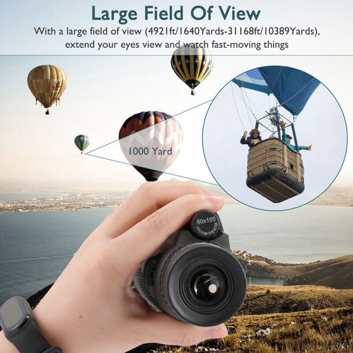 HD Monocular for Smartphones, showcasing the flexibility of the wide field of view.