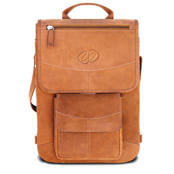 Premium Leather MacBook Messenger Bag (Vintage Brown)