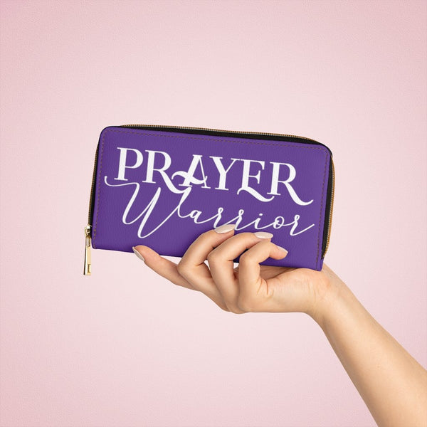 Purple & White Prayer Warrior Graphic Purse