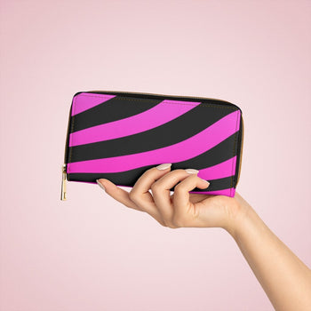 Purple & Black Zebra Stripe Style Purse