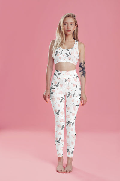 Heather Floral Fitness Set, front view