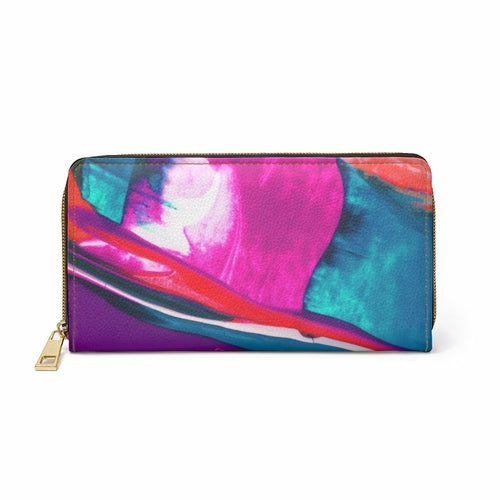 Pink & Purple Multicolor Abstract Style Purse