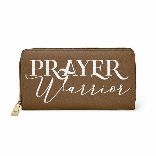 Brown & White Prayer Warrior Graphic Purse