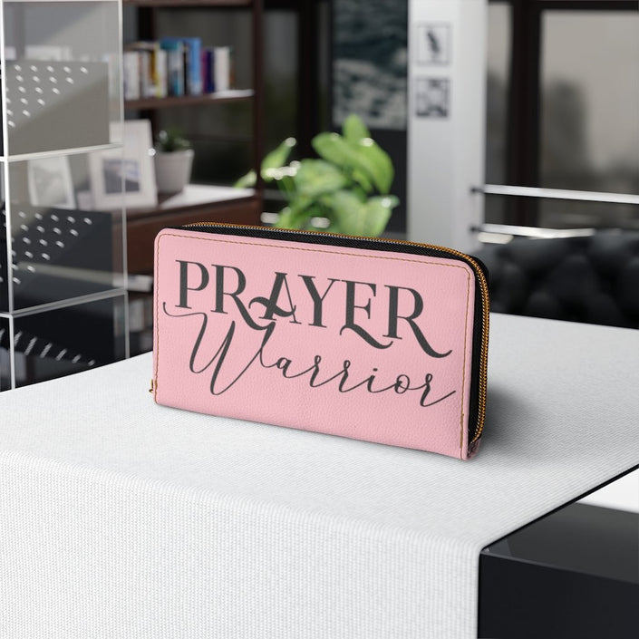 Light Pink & Black Prayer Warrior Graphic Purse