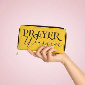 Golden Yellow & Black Prayer Warrior Graphic Purse