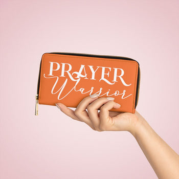 Orange & White Prayer Warrior Graphic Purse