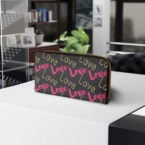 Pink & Gold Love Graphic Purse