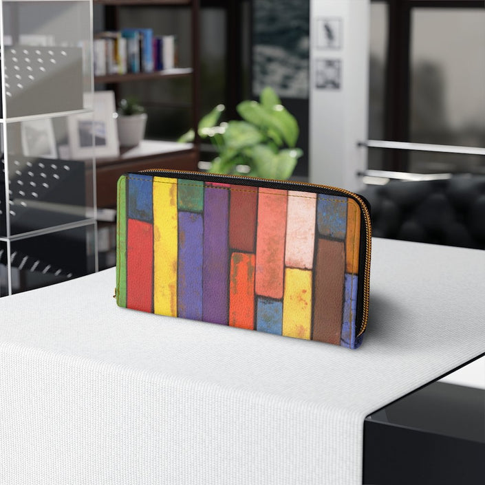 Multicolor Colorblock Brick Style Purse