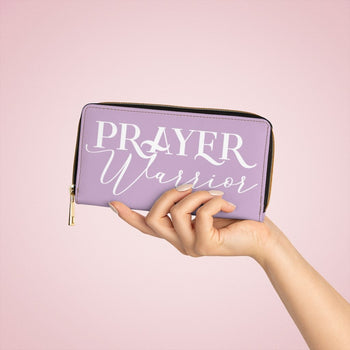 Light Purple & White Prayer Warrior Graphic Purse