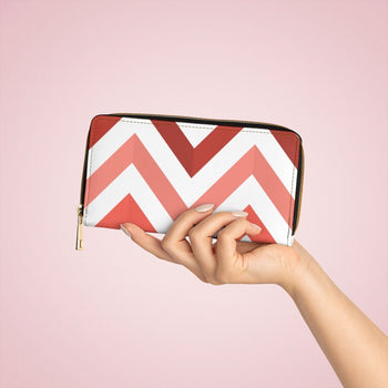 White & Red Geometric Style Purse