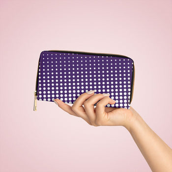 Purple & White Polka Dot Style Purse