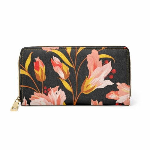 Black & Pink Floral Style Purse