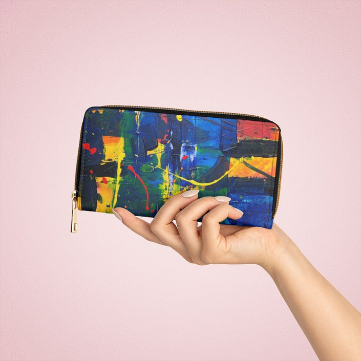 Multicolor Abstract Paint Style Purse