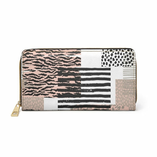 Pastel Tri-Color Abstract Geometric Style Purse