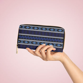 Blue Geometric Aztec H-Style Purse