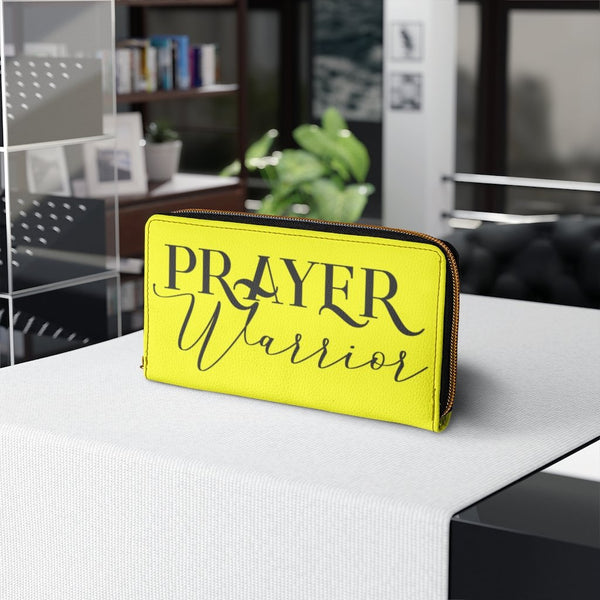 Yellow & Black Prayer Warrior Graphic Purse