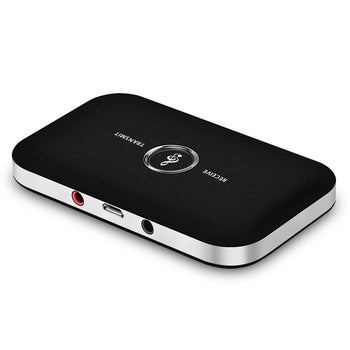 Bluetooth 4.1 Audio Transmitter & Receiver, showing audio and charging ports