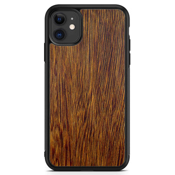 Organic Mobile Phone Case - Sucupira Wood (black edges)