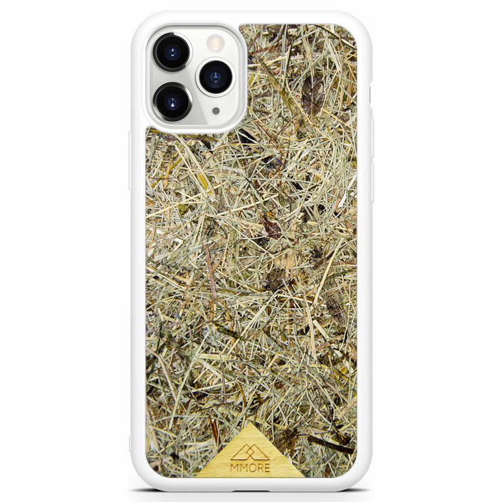 Organic Mobile Phone Case - Alpine Hay, showing white case lining