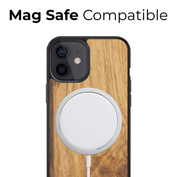 Organic Mobile Phone Case - Venice Foundation - Minimalist Lettering, showcasing Mag Safe compatibility
