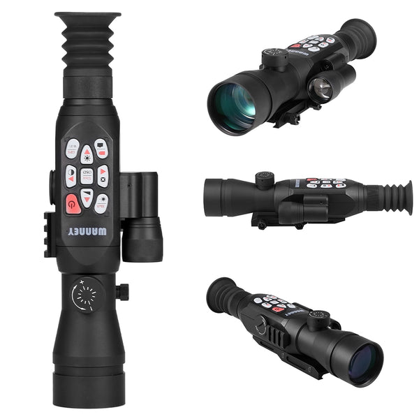 Full Color Night Vision Telescopic Range Finding Monocular, multiple view angles