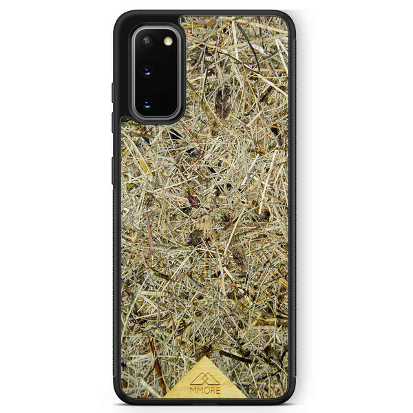Organic Mobile Phone Case - Alpine Hay, showing black case lining