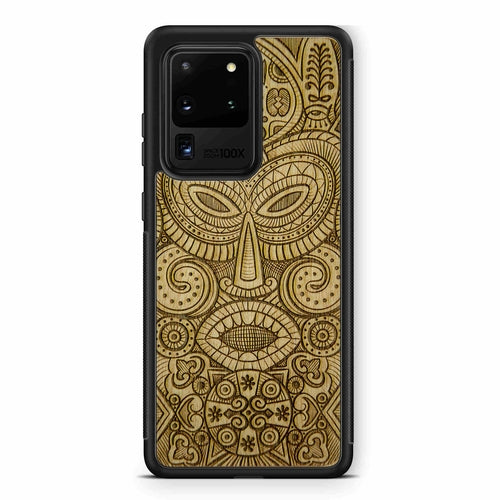 Organic Wood Phone Case - Tribal Mask - Tanganica