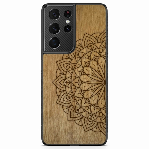 Coque de téléphone en bois bio - Mandala - Tanganica
