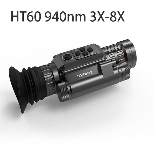Sytong HT-60 Digital Day/Night Vision Monocular showing specifications of the stealthy model with wider field of view