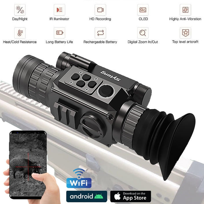 Sytong HT-60 Digital Day/Night Vision Monocular in a feature chart