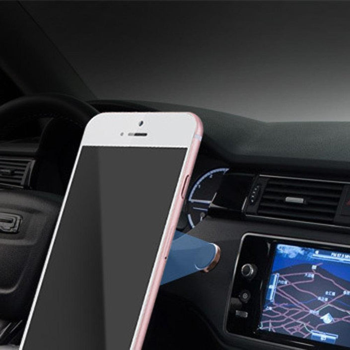 Universal Magnetic Cell Mobile Phone Holder GPS PDA Car Mount, showing usage for navigation