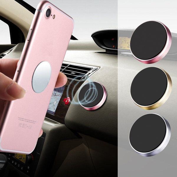Universal Magnetic Cell Mobile Phone Holder GPS PDA Car Mount, showing iron sheets on back of phone