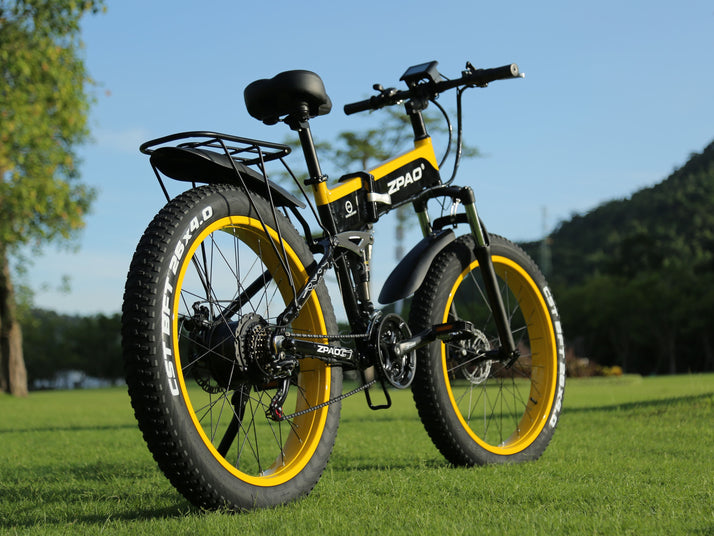 Zpao Electric Foldable Mountain Bike (Yellow)