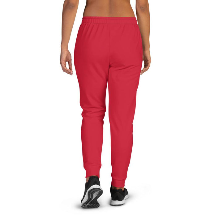 Women's Joggers, Solid Red, rear view
