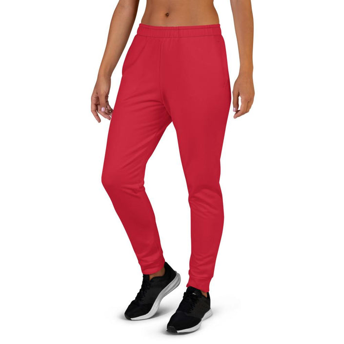 Women's Joggers, Solid Red