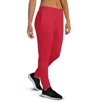 Women's Joggers, Solid Red