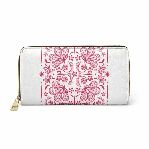White & Red Floral Style Purse