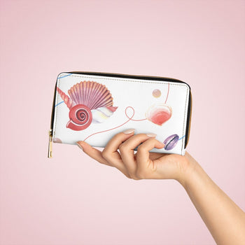 White & Pink Seashell Style Purse