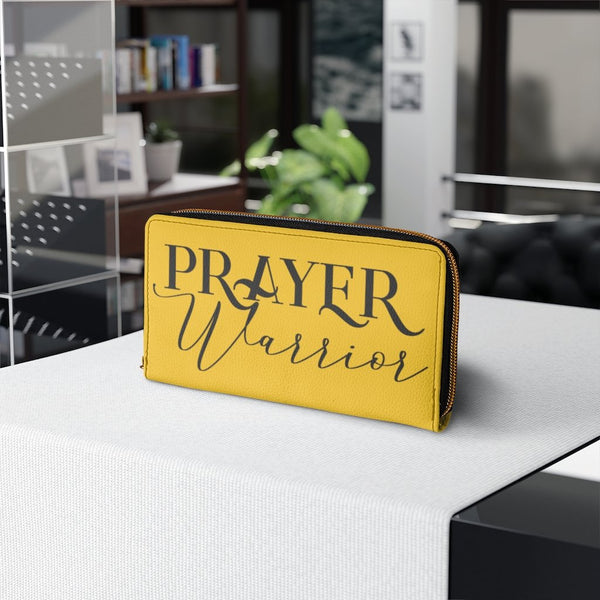 Golden Yellow & Black Prayer Warrior Graphic Purse