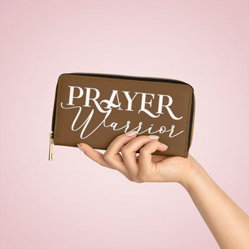 Brown & White Prayer Warrior Graphic Purse