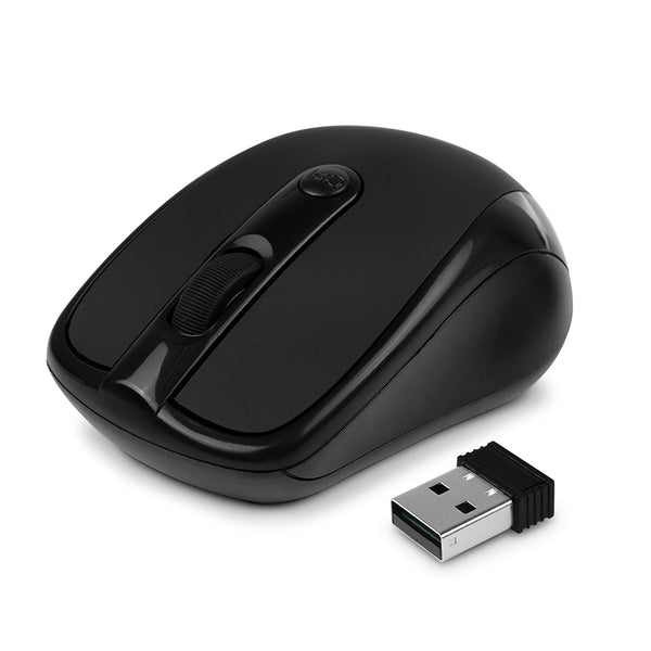 Ergonomic Wireless Optical Mini Mouse, shown with Bluetooth Adapter Dongle