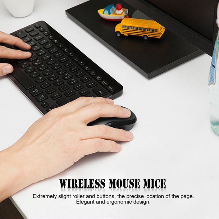 Ergonomic Wireless Optical Mini Mouse, showing product usage
