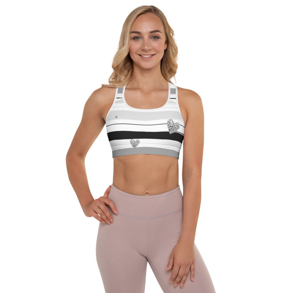 Front view of Sports Bra, Julia Silver Fitness Set